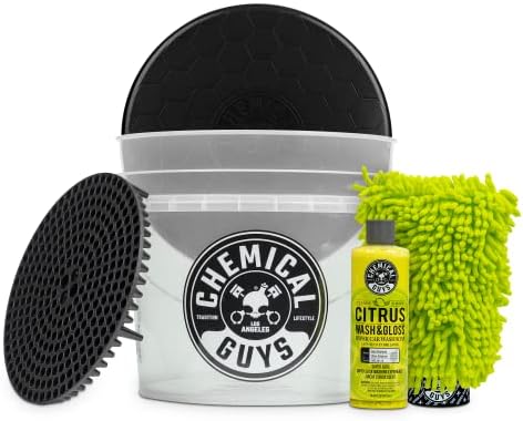 Chemical Guys, Ultimate Car Wash Bucket Kit, Dirt Trap, Mitt, Soap & Lid by ChemicalGuys