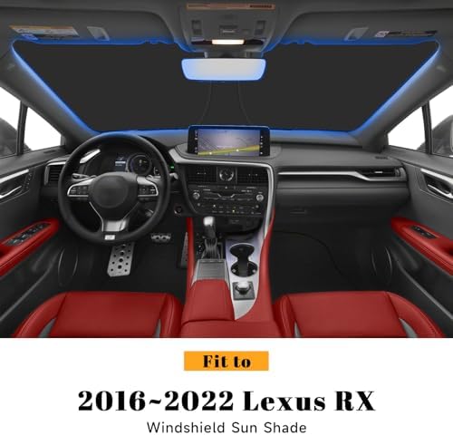 Car Windshield Sun Shade for Lexus 2016-2022 RX 350 450h Accessories (OEM Design) Reflective Foldable Heat Insulation Sunshade for Ultimate Protection - Image 2