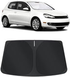 TINGLU Sun Shade for Volkswagen VW Golf/Rabbit/GTI/R32 MK6 5K 2009-2014 Accessories Windshield Sun Shade Window Shade UV Rays Protection Sun Visor Cover with Steering Wheel Sunshade Storage Bag by TINGLU