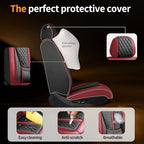 Fit Compass Car Seat Covers Compatible with Jeep Compass 2012-2024 2025 2026.Full Coverage Waterproof Leather,Compatible with Airbag,All - Weather Seat Cushion Protector(2 Front,Red) - Image 4