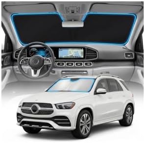 for Mercedes Benz GLE Sun Shade Windshield Cover - Custom Fit GLE Accessories 2012-2024 2025 2026 Sunshade Foldable UV Protection & Heat Shield Sun Visor Accessories by Unknown