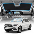 for Mercedes Benz GLE Sun Shade Windshield Cover - Custom Fit GLE Accessories 2012-2024 2025 2026 Sunshade Foldable UV Protection & Heat Shield Sun Visor Accessories by Unknown