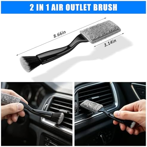 Car Wash Detailing Kit Cleaning Set with Foam Gun Sprayer, Long-Handle Brush, Large Wash Mitt, Towels, Complete Interior & Exterior Car Washing Supply Set (Blue) - Image 6