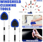Windshield Cleaner Tool, 17Pcs Car Interior Detailing Kit, Detailing Brush, Towels, Duster, Car Cleaning Kit Interior for RVs, Truck, Trailer (Blue) - Image 2