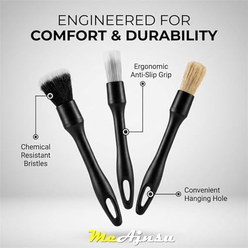 8Pcs Car Detailing Kit,160g Gel,Dual Vent Brush,Boars Hair for Auto - Image 3