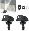 Pack-2 Car Front Windshield Washer, Automotive Wiper Nozzles, 0.31" Sprayer Head Replacement Parts, Single Hole Adjustable Fan-shaped Kit, Universal for Most Cars, Trucks (Black) by GKmow
