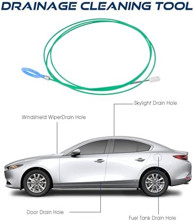 Drain Cleaner,Car Accessories Sunroof Drain Cleaning Tool,Drain Brush,Extra Long Pipe Cleaners for Cars,Fit for Auto Washing,Engine Cleaning,Truck Detailing,Exterior Clean (196 Inch) - Image 4