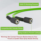 PWACCS Pressure Washer Hose, 100 FT x 1/4", M22 Fittings - Image 2