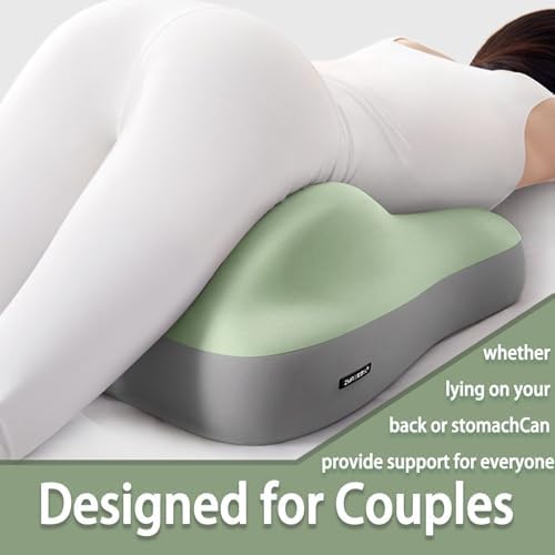 Couples Pillow for Intimacy, Ergonomic Bumpy Position Butt Cushion, Discreet Memory Foam Support Pillow for Couples (Dual Gray) - Image 3