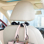 IPELY Universal Car Vehicle Back Seat Headrest Hanger Holder Hook for Bag Purse Cloth Grocery (Black -Set of 2) - Image 3