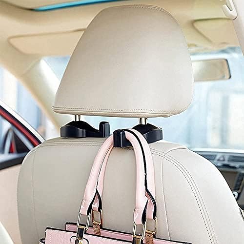 IPELY Universal Car Vehicle Back Seat Headrest Hanger Holder Hook for Bag Purse Cloth Grocery (Black -Set of 2) - Image 3