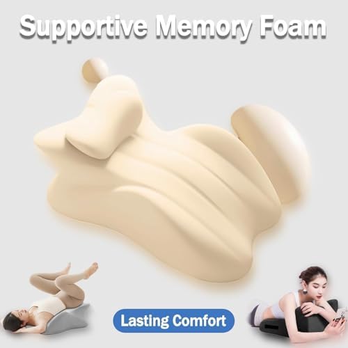 Arcova Couples Pillow - 27° Angle Sweet Spot Pillow for Intimacy & Comfort, Memory Foam Support, Ergonomic Design for Back, Neck, and Body,Gray - Image 3