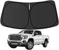 Customized Windshield Sun Shade for Chevrolet Chevy Silverado/Sierra 1500 2500 3500 2019-2026 Blocks UV Rays Accessories,1:1 Tailored Foldable Thickened Wear-Resistant Front Window Sunshade Visor by aatoppus