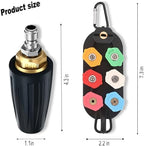 Selkie Turbo Nozzle for Pressure Washer, 4000 PSI Rotating Turbo Nozzle 1/4" Quick Connect, 7 Pieces Spray Nozzle Tips & Nozzle Holder, Additional 1.1 mm Orifice Nozzle - Image 2