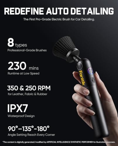 Fanttik Flip G10 Nano AutoCare Electric Car Interior Detailing Brush - Image 2