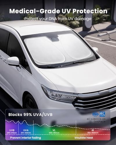 REEVAA Car Windshield Sun Shade for Honda Odyssey 2026 - Image 3