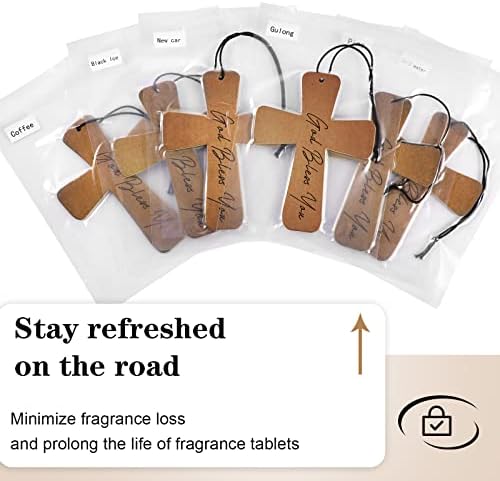 Fumete 24 Pcs Christian Gifts for Men Brown Cross Car Air Fresheners Bulk - Image 4