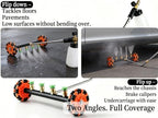 16" Undercarriage Pressure Washer Water Broom with Foam Cannon - 360° Omnidirectional Wheels,4000 PSI Car Undercarriage Cleaner,1/4" Quick Connect, 8 Nozzles + 3 Extension Wands - Image 6