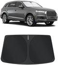 TINGLU Sun Shade for Audi Q7 SUV 2016-2024 2025 Accessories Windshield Sun Shade Window Shade UV Rays Protection Sun Visor Cover with Steering Wheel Sunshade Storage Bag by TINGLU