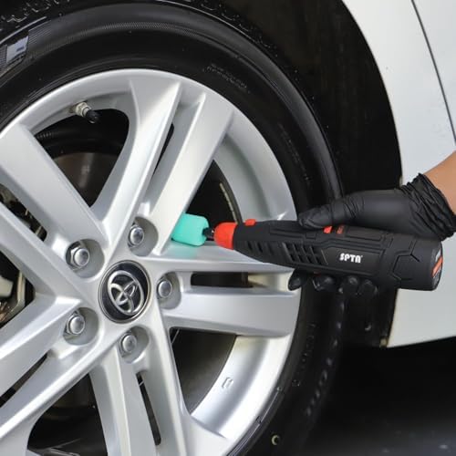 Cordless Rotary Tool, SPTA Powerful Mini Detail Polisher Kit, 36Pcs 12V Li-ion Battery 5,000-25,000 RPM Micro Auto Detailing Car Polisher Polishing Foam Pad Set for Buffing Polishing Sanding Cleaning - Image 5