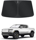 TINGLU Sun Shade for Rivian R1T 2022-2025 2026 Accessories Windshield Sun Shade Window Shade UV Rays Protection Sun Visor Cover with Steering Wheel Sunshade Storage Bag by TINGLU