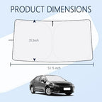 Car Windshield Sun Shade Compatible with Toyota Corolla 2020-2026,Oxford Cloth Sun Shade for Car Windshield with Foldable Design,Windshields Cover Suns Shades for Blocking Heat with Storage Bag - Image 2