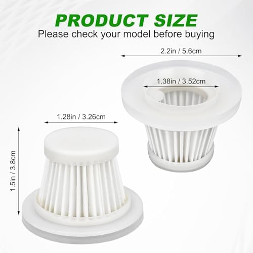 LT-117C Filters Replacement Compatible with KMM LT-117C Handheld Car Vacuum Cleaner - HEPA Vacuum Filter - 6 Pack - Image 2