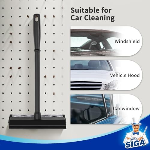 MR.SIGA Professional 2-in-1 Car Window Squeegee and Sponge Scrubber - Image 6