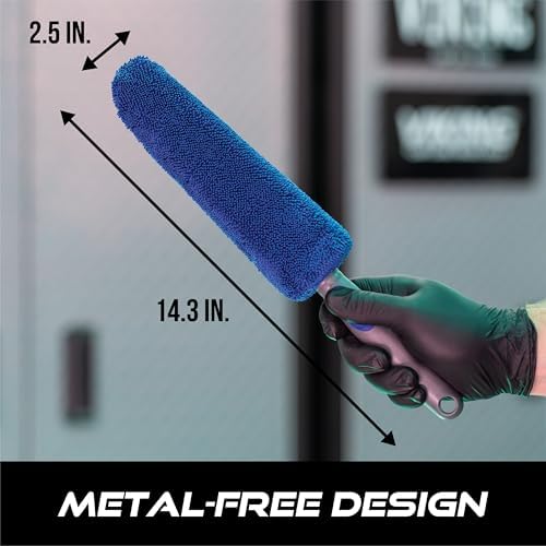 VIKING Microfiber Wheel Cleaning Brush for Car Detailing, Metal Free Design - Image 3