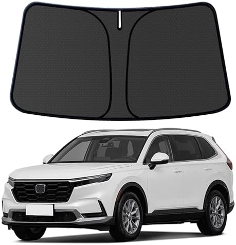 CRV Customized Windshield Sun Shade for 2023 2024 2025 2026 CRV LX/EX/EXL/Sport-L/Sport Touring Hybrid Front Window Sunshade Visor Protector Foldable Blocks UV Rays Keep Car Cooler Accessories by aatoppus
