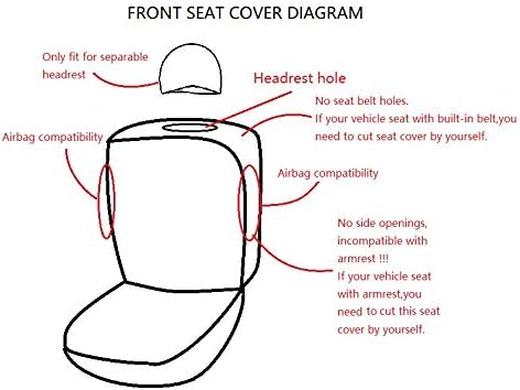 Flying Banner Car Seat Covers Front Seats Mesh Fabric Rear Bench Split Polyester Cover Easy Installation SUV CAR Woman Lady Femal (Front Set, Black Purple) - Image 2