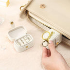 Ring Bearer Pillows for Dog Collar, PU Leather Wedding Ring Pillow Box for Pet, Mini Ring Holder Pouch Box, Earrings Storage Box for Proposal Engagement Wedding Ceremony Party Ivory - Image 6