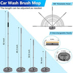 THINKWORK Car Wash Detailing Kit with 62'' Car Wash Mop & Detailing Brushes - Image 2