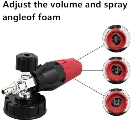 Sooprinse Foam Cannon Kit with Pressure Washer Short Gun, 1 L Snow Foam Lance with 1/4 Inch Quick Connector, Foam Blaster with Pressure Washer Gun,4000 PSI, Black - Image 2