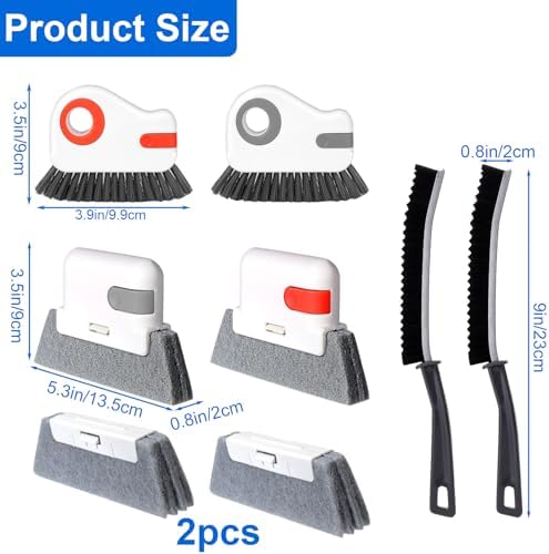 XANGNIER Window Track Cleaning Tools,Window Sill Cleaner Tool Kit,8 Pcs - Image 6