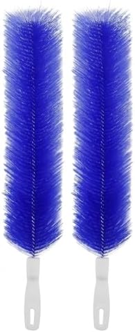Fan Cleaner Brush with Bendable Microfiber Head, Washable & Reusable Dust Remover, ldeal for Fans Air Conditioning, Car Vents & Curtain (Blue 2PCS) by UUJQAC
