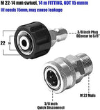 M MINGLE Pressure Washer Adapter Set, Stainless Steel Quick Disconnect Kit - Image 2