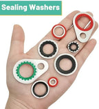 XBVV 95 PCS 12 Sizes Premium A/C Conditioning System Compressor Gasket Seal, Automotive Air Conditioning Compressor Port Seal Gasket Kit Bonded Gasket Seal Assortment Set - Image 5