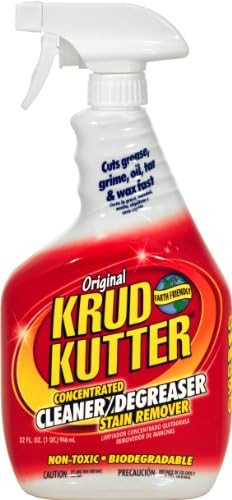 Krud Kutter Original Cleaner Degreaser Spray, 32 oz, Heavy Duty Multi Surface Cleaner for Grease, Oil and Tough Stains, Ready to Use for Kitchen, Garage, Floors and Outdoor Surfaces (Pack of 12) by Rust-Oleum