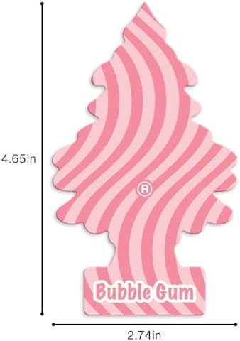 LITTLE TREES Car Air Freshener | Hanging Tree Provides Long Lasting Scent for Auto and Home | 24 Air Fresheners |Bubble Gum - Image 5