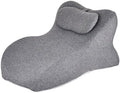 27° Angle Perfect Position Ergonomic Memory Foam Wedge Pillow, Provides Waist and Neck Contoured Support (Dark Gray) (Light Gray) by Unknown