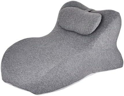 27° Angle Perfect Position Ergonomic Memory Foam Wedge Pillow, Provides Waist and Neck Contoured Support (Dark Gray) (Light Gray) by Unknown
