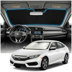 for Honda Civic Sun Shade Windshield Cover - Custom Fit Civic Accessories 2016-2021 Sunshade Foldable UV Protection & Heat Shield Sun Visor Accessories by Unknown