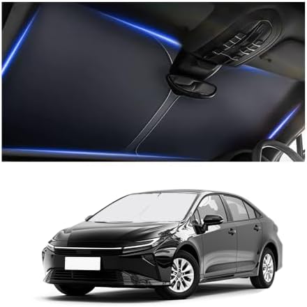 Car Windshield Sun Shade Compatible with Toyota Corolla 2020-2026,Oxford Cloth Sun Shade for Car Windshield with Foldable Design,Windshields Cover Suns Shades for Blocking Heat with Storage Bag by Aokdom