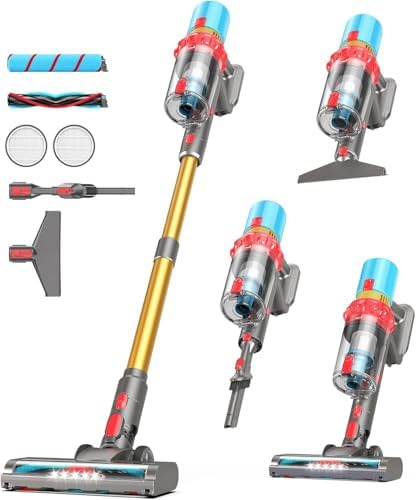 Cordless Vacuum Cleaner, 600W 55KPa Max 75mins Stick Vacuum for Pet Hair by Unknown