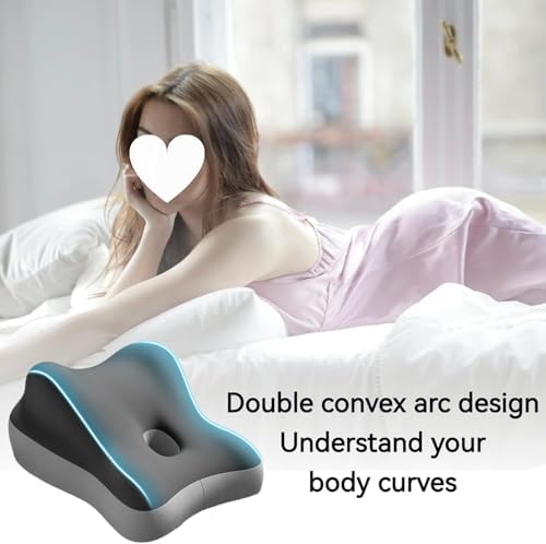 Bed Pillow for Lying on Your Back in Bed, Adult Memory Foam Pillow Reading Pillow for Back Support, Acid Reflux, for Sleeping, Raising Legs and snoring.（Dark Grey） - Image 4