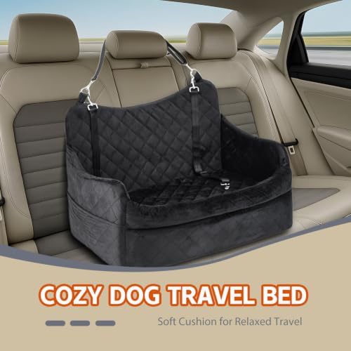 Dog Car Seat for Large Dogs up to 55 lbs, Heavy Duty Booster Seat | Reinforced pet car seat: safety tether, adjustable straps, waterproof Oxford fabric, anti-slip base for SUV, car & truck - Image 6