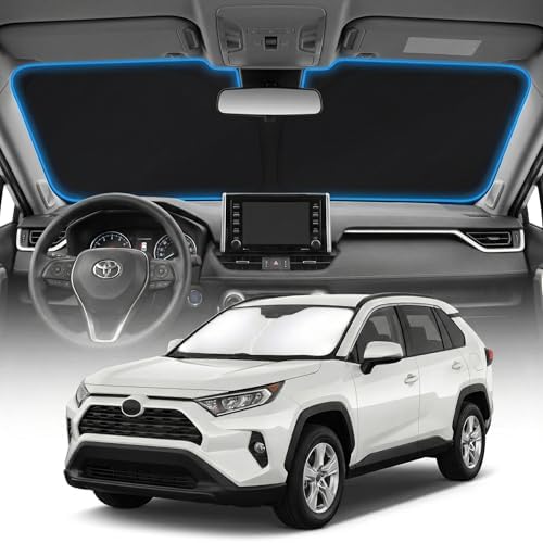 for Toyota Rav4 Sun Shade Windshield Cover - Custom Fit Rav4 Accessories 2019-2025 2026 Sunshade Foldable UV Protection & Heat Shield Sun Visor Accessories by Unknown