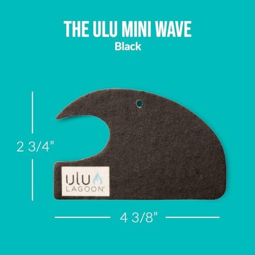 ulu Lagoon Hanging Car Air Freshener | Tropical Beach Coconut Surf Wax Scent Mini Wave | Long Lasting Car Freshener, Closet and Beyond | Made In USA | 3 Pack (Black) - Image 4
