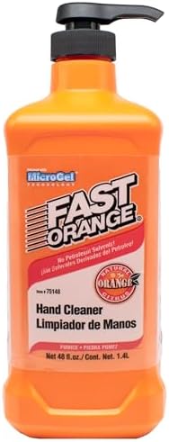 Fast Orange 25148 Pumice Lotion, Heavy Duty Hand Cleaner, Natural Citrus Scent, Waterless Cleaner For Mechanics, Strong Grease Fighter, 48 Oz. by FastOrange